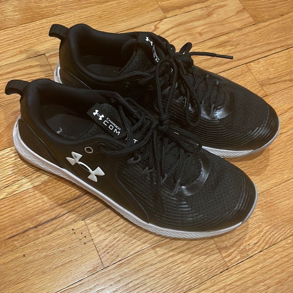 COPY - Under Armour Charged Commit Basketball Sneakers Shoes black/white, like …